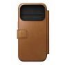 Nomad Custodia Folio in Pelle Moderna per iPhone 17 Pro Beige Inglese sticky