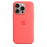 Custodia MagSafe in silicone Apple per iPhone 15 Pro Guava sticky