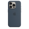 Custodia MagSafe in silicone Apple per iPhone 15 Pro Storm Blue sticky