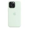 Custodia in silicone MagSafe Apple per iPhone 15 Pro Max Soft Mint sticky