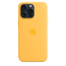 Custodia in silicone MagSafe Apple per iPhone 15 Pro Max Sunshine sticky