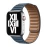 Apple Leather Link - Cinturino in pelle Apple Watch - 38mm / 40mm / 41mm / 42mm - S/M - Baltic Blue sticky