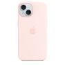Custodia MagSafe in silicone Apple per iPhone 15 Pro rosa sticky