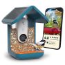 Bird Buddy - Mangiatoia Intelligente per Uccelli Blu con Pannello Solare Pro sticky