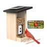 Birdfy - Mangiatoia Intelligente per Uccelli Ebony Lite - Alimentata a Energia Solare con Fotocamera e Riconoscimento AI degli Uccelli sticky