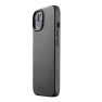 Mujjo - Cover in pelle con MagSafe per iPhone 14 / 15 Plus - Nero sticky