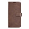 Casecentive - Cover a portafoglio in pelle per iPhone 15 - Marrone sticky