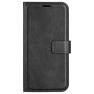 Casecentive - Cover a portafoglio in pelle per iPhone 16 - Nero sticky