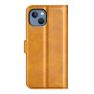 Casecentive - Cover a portafoglio in pelle per iPhone 14 - Marrone chiaro sticky