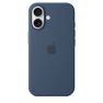 Custodia Apple in silicone con MagSafe per iPhone 16 Denim sticky