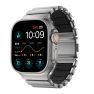 Nomad Stratos Cinturino in Titanio Apple Watch 44/45/46/49 mm Naturale/Nero sticky