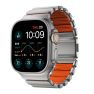 Nomad Stratos Cinturino in Titanio Apple Watch 44/45/46/49 mm Naturale/Arancio Ultra sticky