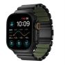 Nomad Stratos Cinturino in Titanio Apple Watch 44/45/46/49 mm Nero/Forest sticky