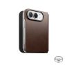 Nomad Custodia Folio Tradizionale in Pelle Horween iPhone Duo Rustic Brown sticky