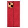 Casecentive - Cover a portafoglio in pelle con chiusura a scatto per iPhone 13 - Rosso sticky