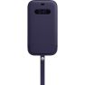 Apple - Custodia Sleeve in Pelle con MagSafe per iPhone 12 Pro Max - Viola sticky
