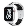 Apple Nike Sport Band - Cinturino per Apple Watch 38mm / 40mm / 41mm - Pure Platinum / Black sticky