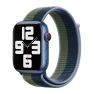 Apple Sport Loop - Cinturino per Apple Watch 42mm / 44mm / 45mm / 49mm - Abyss Blue / Moss Green sticky