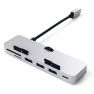 Satechi Clamp Pro - Adattatore Multiporta - USB-C - Argento sticky