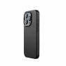 Mujjo - Cover in pelle con MagSafe per iPhone 15 Pro - Nero sticky