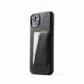 Mujjo - Cover a portafoglio in pelle per iPhone 14 / 15 Plus - Nero sticky