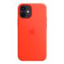 Apple Silicone MagSafe Case iPhone 12 Mini Electric Orange sticky