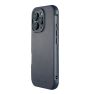 Mujjo - Cover Shield in pelle per iPhone 16 Pro - Blu sticky