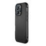 Mujjo - Cover Shield in pelle per iPhone 16 Pro Max - Nero sticky