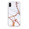 Casecentive - Cover per iPhone X / XS - Marmo bianco  sticky