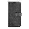 Casecentive - Cover a portafoglio in pelle per iPhone 15 - Nero sticky