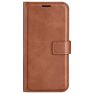 Casecentive - Cover a portafoglio in pelle per iPhone 16 - Marrone sticky
