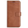 Casecentive - Cover a portafoglio in pelle per iPhone 16 Pro - Marrone chiaro sticky