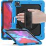 Casecentive Handstrap Pro - Case con impugnatura per iPad Pro 12.9" 2022 / 2021 / 2020 / 2018 - Blu sticky