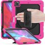 Casecentive Handstrap Pro - Case con impugnatura per iPad Pro 12.9" 2022 / 2021 / 2020 / 2018 - Rosa sticky