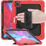 Casecentive Handstrap Pro - Case con impugnatura per iPad Pro 12.9" 2022 / 2021 / 2020 / 2018 - Rosso sticky