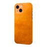 Casecentive - Cover in pelle per iPhone 14 Pro - Marrone chiaro sticky