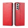 Casecentive Leren Wallet Luxe - Cover Samsung Galaxy S21 - Rossa sticky