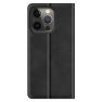 Casecentive - Cover a portafoglio in pelle con chiusura a scatto per iPhone 13 Pro Max - Nero sticky