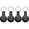 LifeMate - Custodia in Pelle per Life Tag (Confezione da 4 Pezzi) - Nero sticky