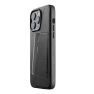 Mujjo - Custodia in Pelle Portafoglio per iPhone 14 Pro Max - Nero sticky