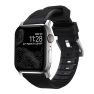 Nomad Rugged - Cinturino Sportivo per Apple Watch 42mm / 44mm / 45mm / 49mm - Nero / Argento sticky