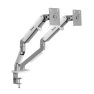 Ranqer - Supporto per monitor Pro con braccio doppio - Bianco sticky