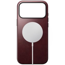 Nomad Custodia Tradizionale in Pelle per iPhone 17 Pro Bordeaux Horween