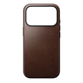 Nomad Custodia Moderna in Pelle per iPhone 17 Pro Marrone rustico Horween