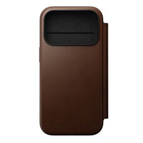 Nomad Custodia Folio in Pelle Moderna per iPhone 17 Pro Marrone