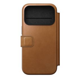 Nomad Custodia Folio in Pelle Moderna per iPhone 17 Pro Beige Inglese