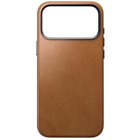 Nomad Custodia Tradizionale in Pelle per iPhone 17 Pro Max Beige Inglese