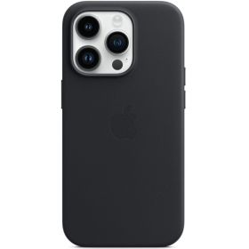 Apple - Custodia in pelle con MagSafe per iPhone 14 Pro Max - Midnight 