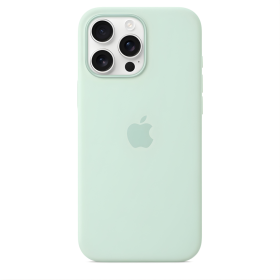 Custodia MagSafe in silicone Apple per iPhone 16 Pro Max Acquamarina