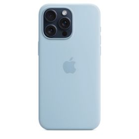 Custodia MagSafe in silicone Apple per iPhone 15 Pro Max Azzurro